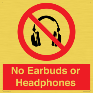 No Earbuds or Headphones